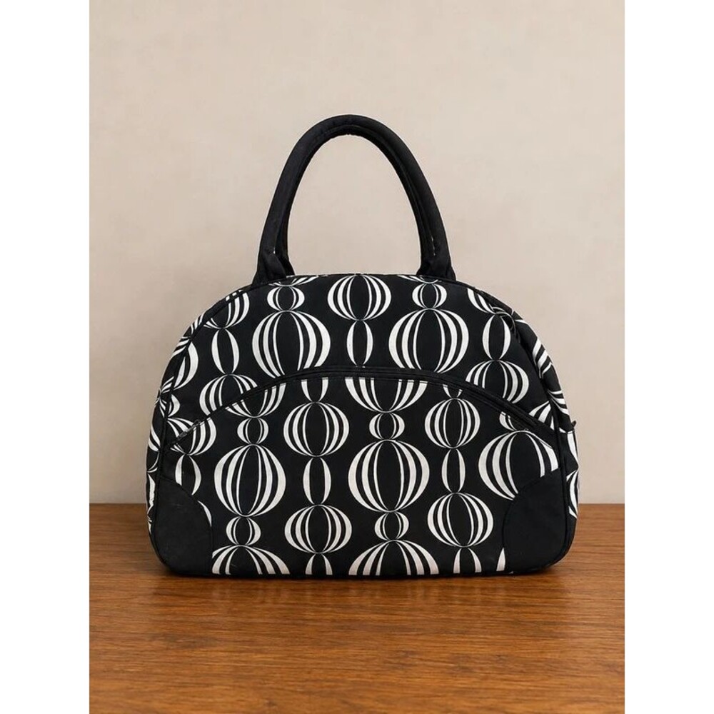 Buckhead Betties Black & White Geometric Travel / Weekender Bag